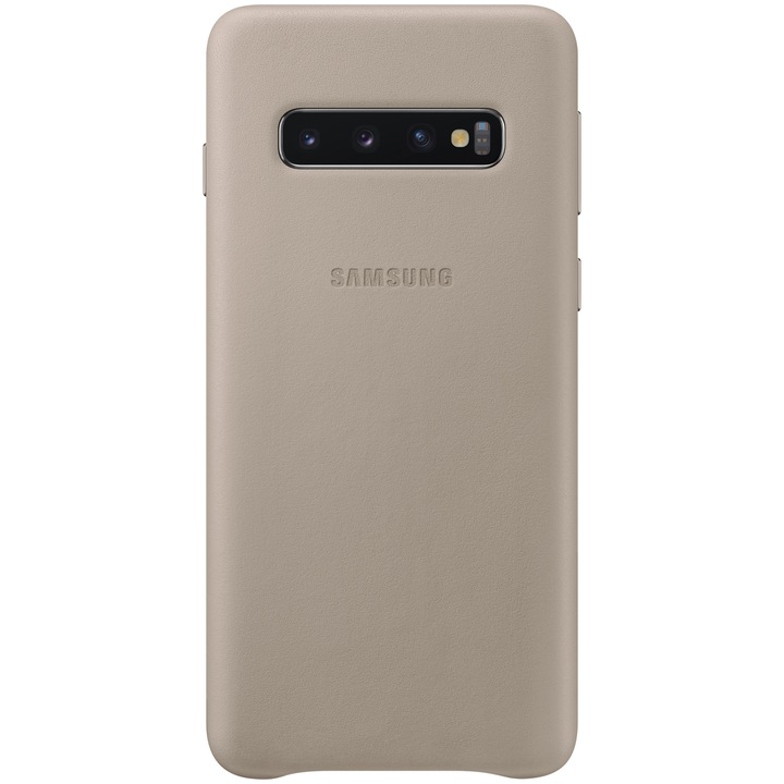 Предпазен калъф Samsung Leather за Galaxy S10 G973, Gray