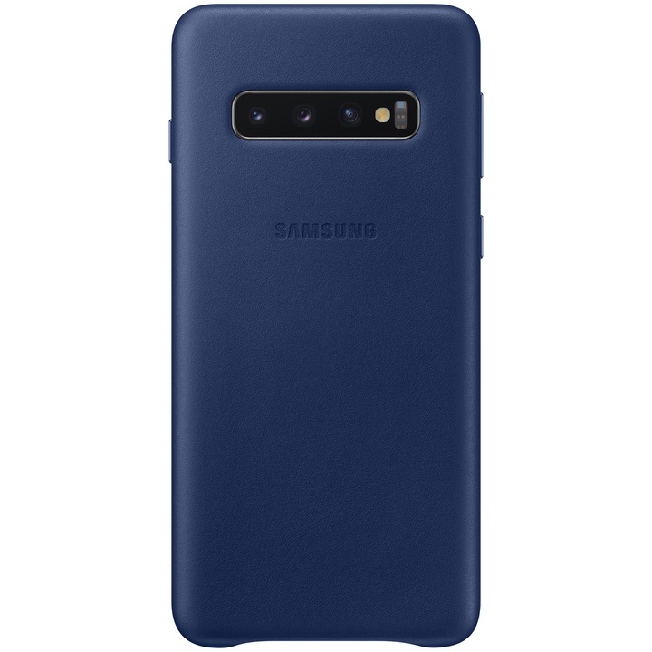 Предпазен калъф Samsung Leather за Galaxy S10 G973, Navy