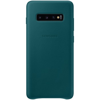 Husa de protectie Samsung Leather pentru Galaxy S10 Plus G975, Green