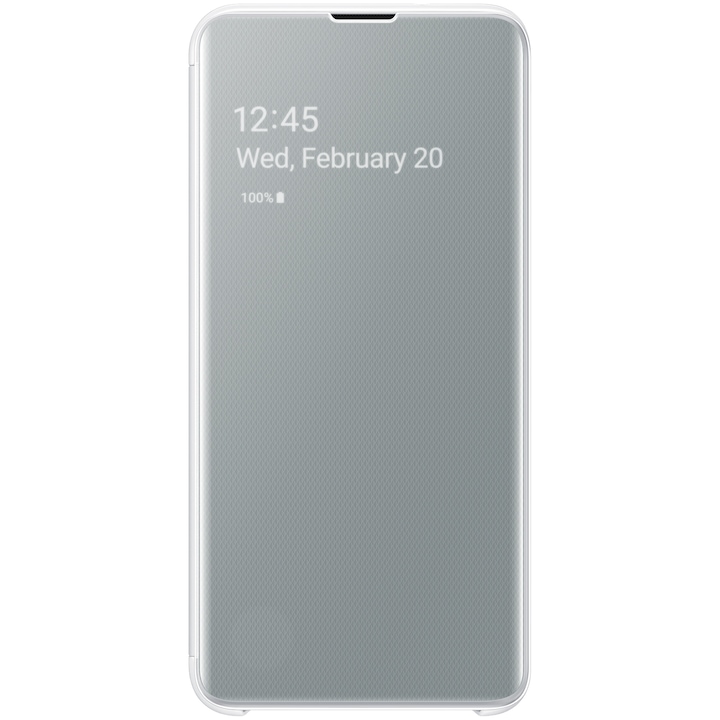 Samsung Galaxy S10 E clear view cover gyári tok, Fehér