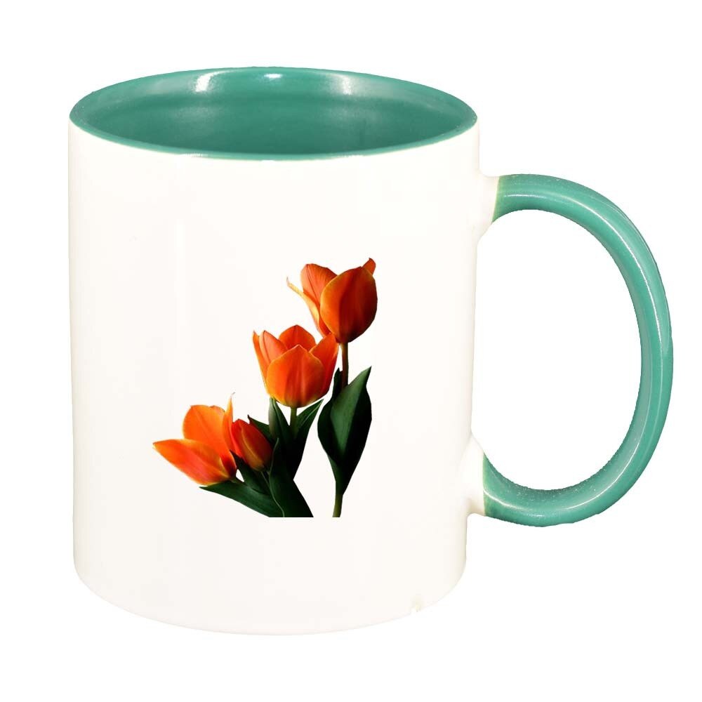 Cana Tulip, interior verde, 330ml, D361