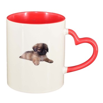 Cana Dog, interior rosu, maner inima, 330ml, D355 Cana Dog, interior rosu, maner inima, 330ml, D355