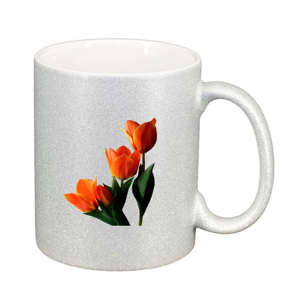 Cana Tulip, argintiu sidefata glitter, 330ml, D361