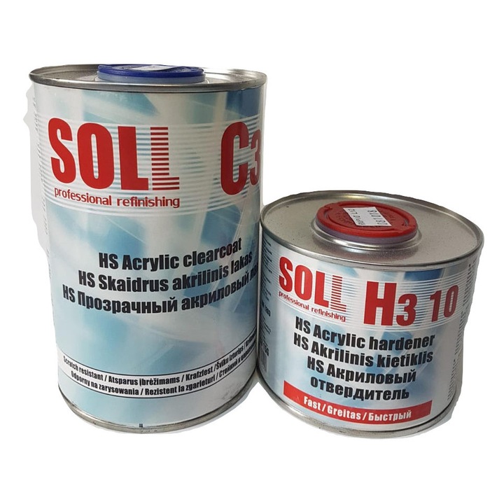 SOLL 2k-HS Akril Lakk, 2: 1, Soll C3 normál keményítővel, H3 10, 1,5L, készlet