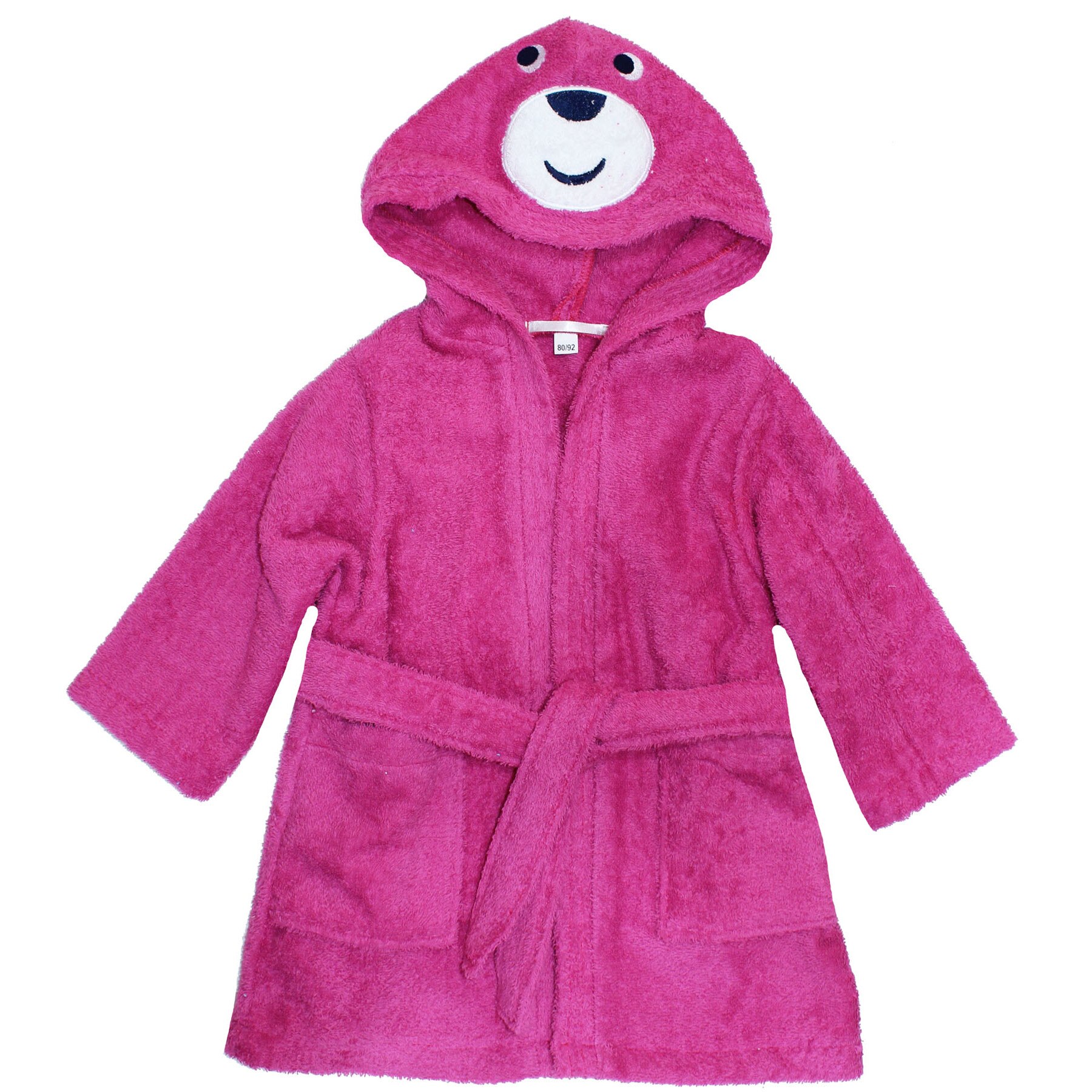 Halat de baie din bumbac, roz inchis 52 - 80 cm