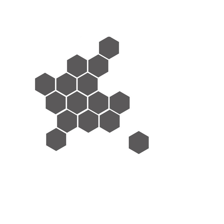 Sticker decorativ perete WALL ART FORME GEOMETRICE 80X80 CM