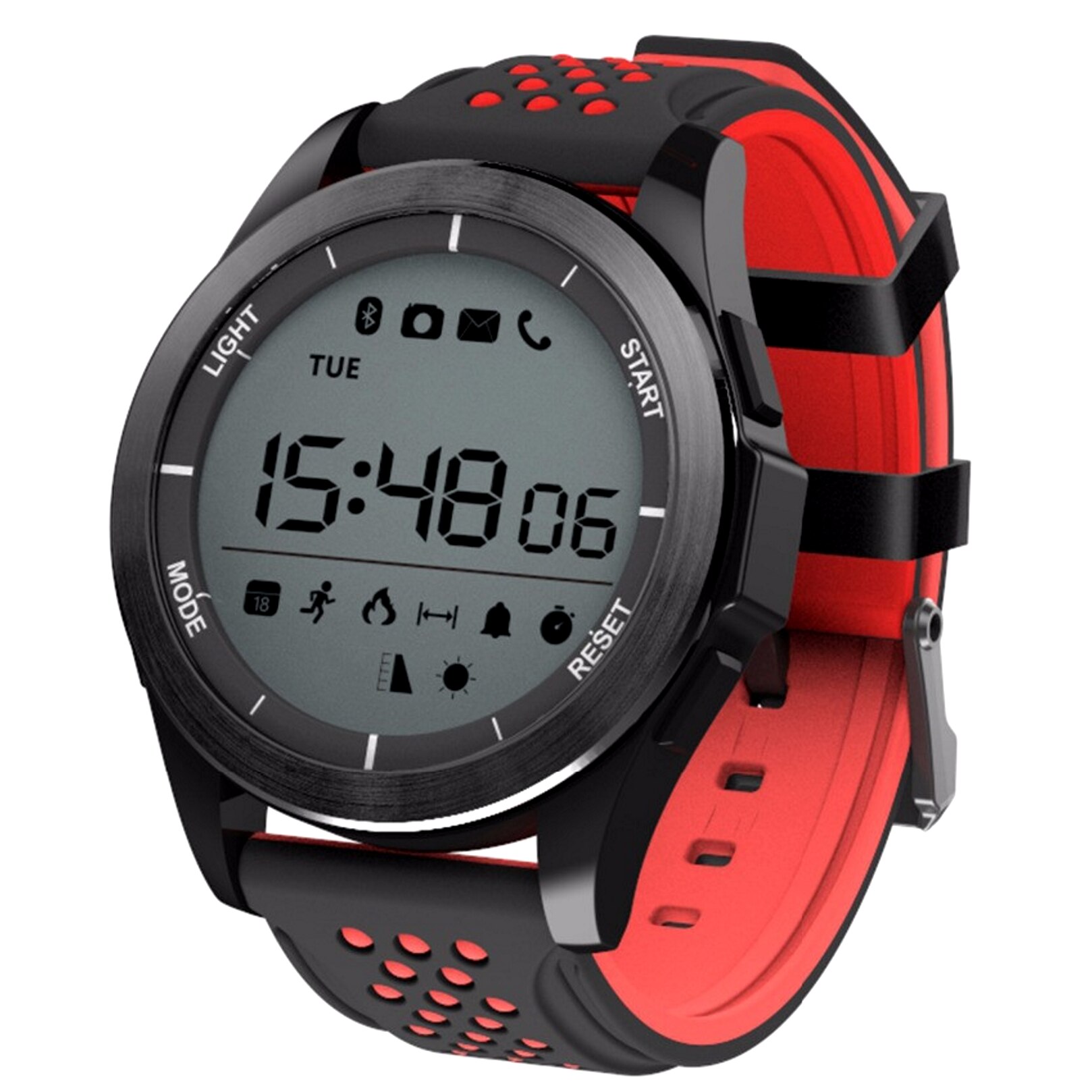 Ceas Smartwatch sport Force M3 ,Conectivitate prin bluetooth, Alerta Sedentarism, Pedometru, Barometru, Cronometru, Rezistent la apa, Display OLED, Barometru, Vibratie, Culoare Rosu