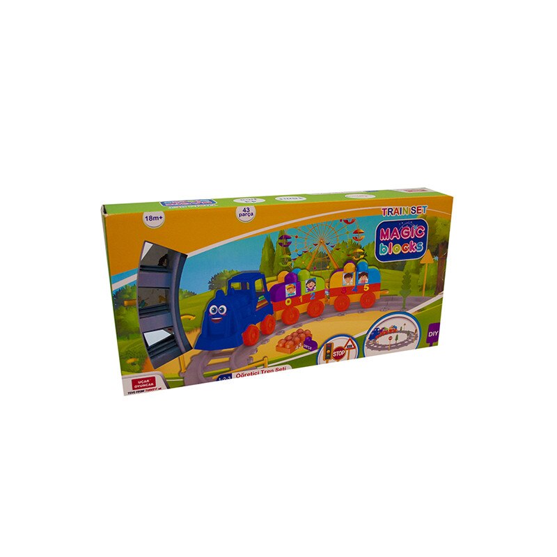 Set Tren 43 piese Magic Blocks, Ucar Toys