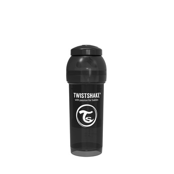 Biberon anti-colici, Twistshake, 260 ml, Black, 2 luni + Biberon anti-colici, Twistshake, 260 ml, Black, 2 luni +