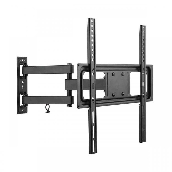 Въртяща стойка за TV, Регулируема, 32"-55", 50kg, Черна