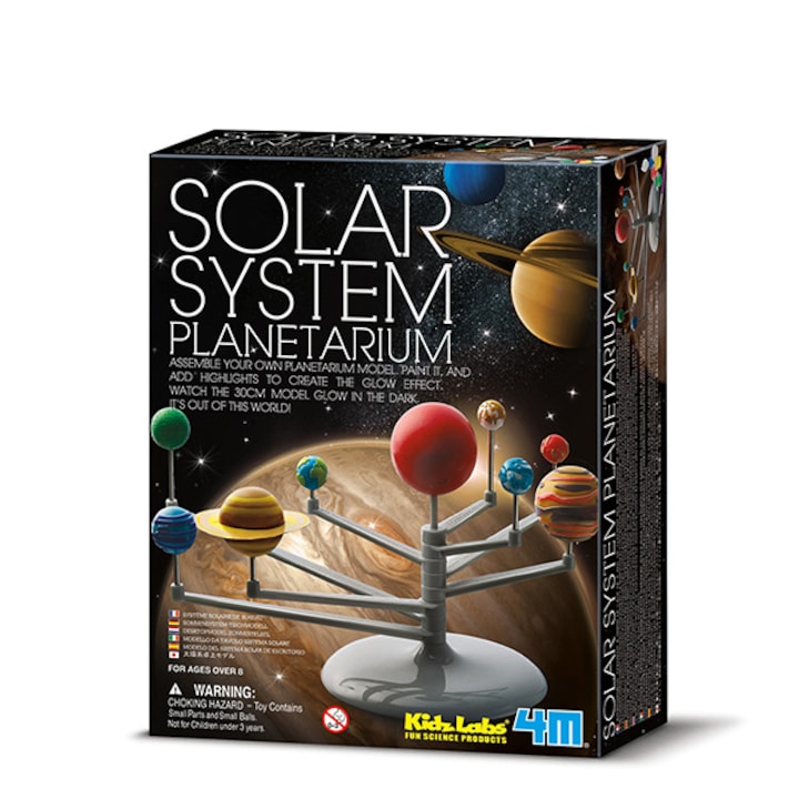 Слънчевата система 4М, Модел с планети за оцветяване, Образователен комплект, Възраст 8+ години
