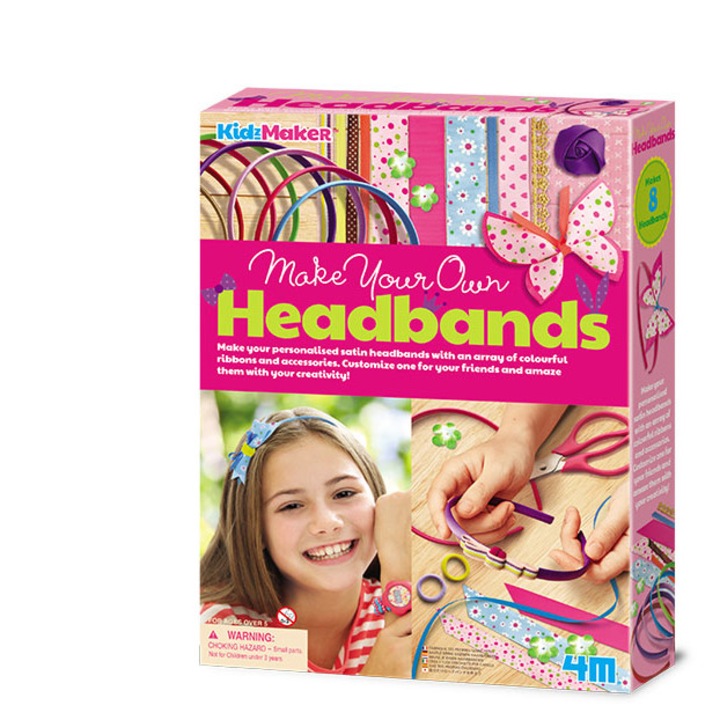 Диадеми от сатен 4М, Творчески комплект, Направи сам, Възраст 8+ години