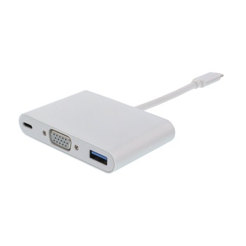 Hub Thunderbolt 3, Convertor USB 3.1 Type C la VGA, USB 3.0 si USB Type C Hub Thunderbolt 3, Convertor USB 3.1 Type C la VGA, USB 3.0 si USB Type C