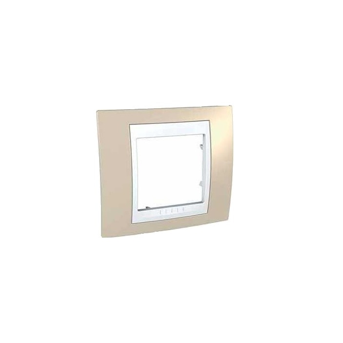 Rama Schneider Electric, 1 post, nisipiu/alb