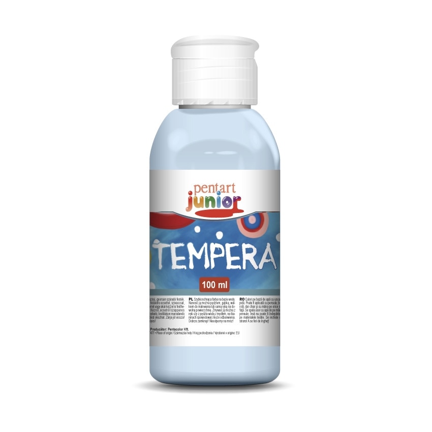 Vopsea tempera pe baza de apa Pentart junior - albastru deschis, 100 ml