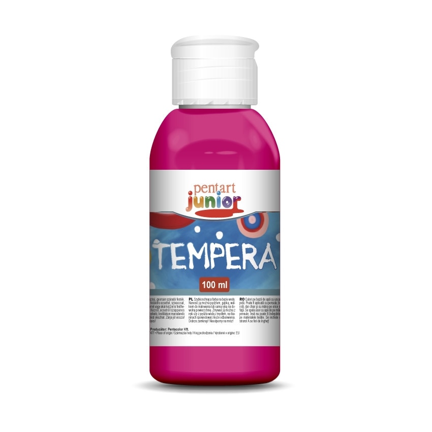 Vopsea tempera pe baza de apa Pentart junior - magenta, 100 ml