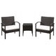 Set Mobilier De Gradina Cu Masa Si 2 Scaune Vidaxl Ratan Maro