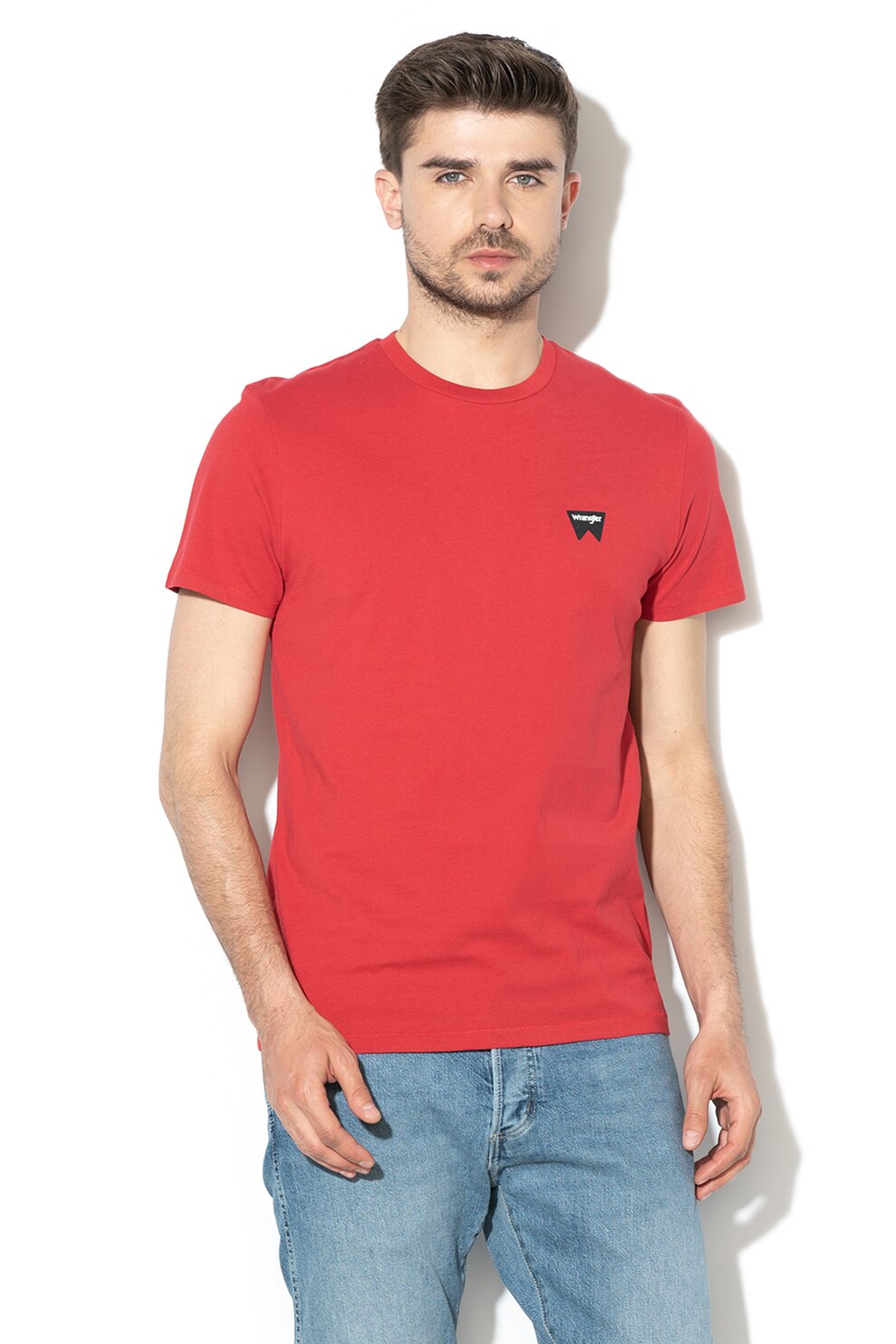 Wrangler, Tricou cu imprimeu logo, Rosu