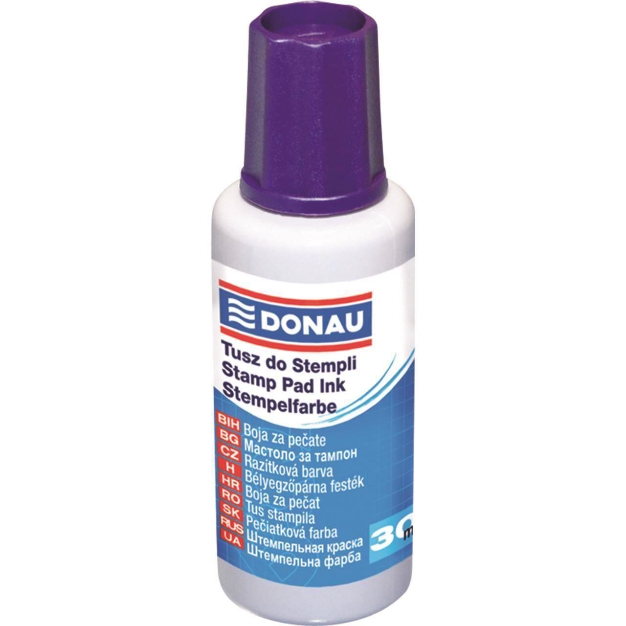 Tus pentru stampila DONAU, cu picurator, 30 ml, mov