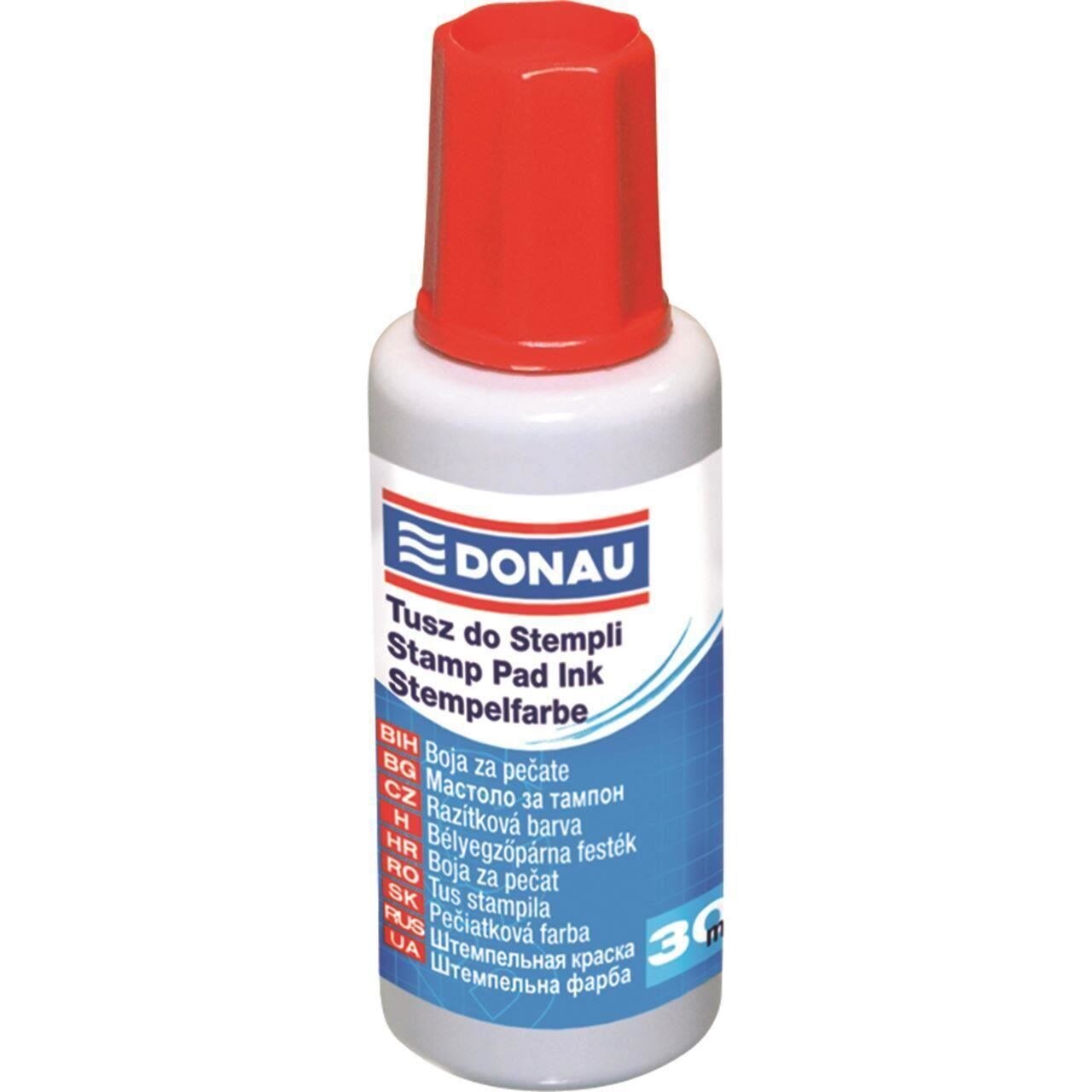 Tus pentru stampila DONAU, cu picurator, 30 ml, rosu