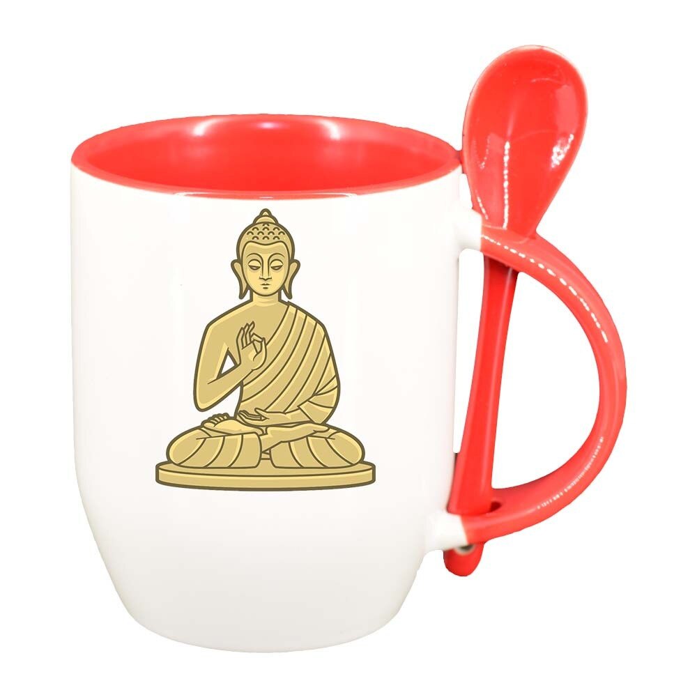 Cana Indian cu lingurita, interior rosu, 330ml, D369