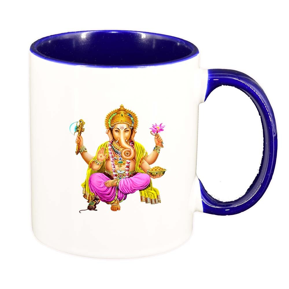 Cana Indian, interior albastru inchis, 330ml, D368