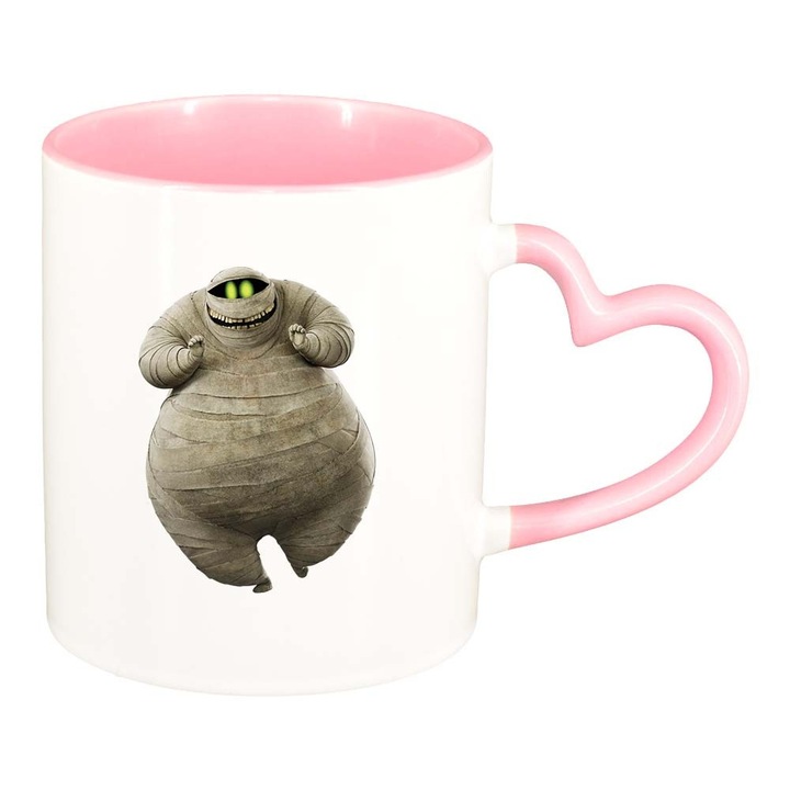 Cana Ghost, interior roz, maner inima, 330ml, D372