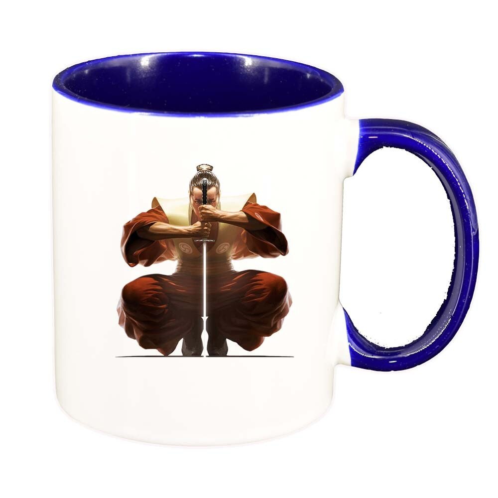 Cana Warrior, interior albastru inchis, 330ml, D376