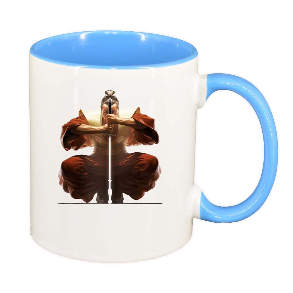 Cana Warrior, interior albastru, 330ml, D376