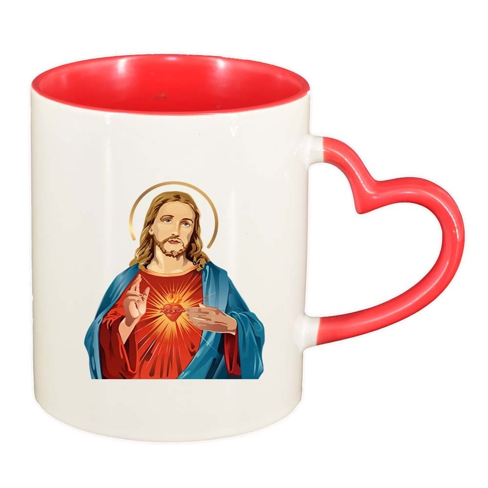 Cana Jesus, interior rosu, maner inima, 330ml, D371
