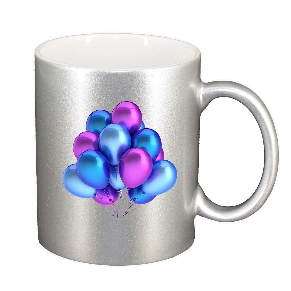 Cana Balloon, argintiu sidefata, 330ml, D378