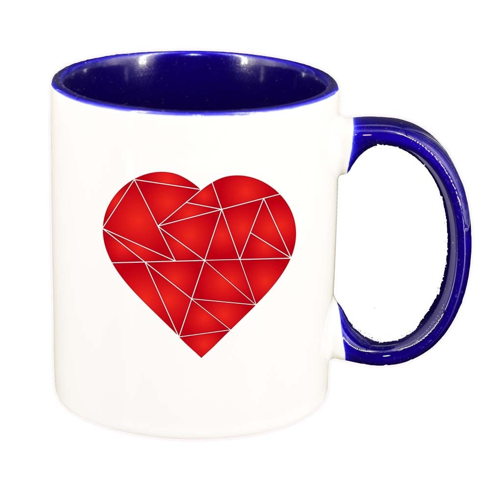 Cana Love, interior albastru inchis, 330ml, D383
