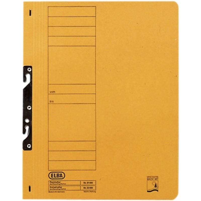 Dosar carton incopciat 1/1, A4, ELBA - galben