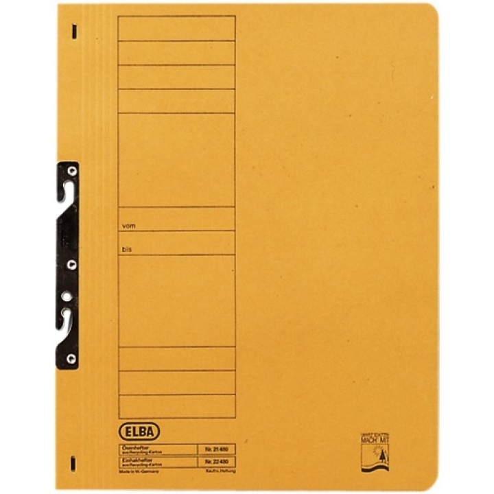 Dosar carton incopciat 1/1, A4, ELBA - galben