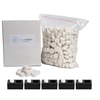 Kit servetele comprimate umede, 500 buc/cutie + 5 suporti rasina Kit servetele comprimate umede, 500 buc/cutie + 5 suporti rasina