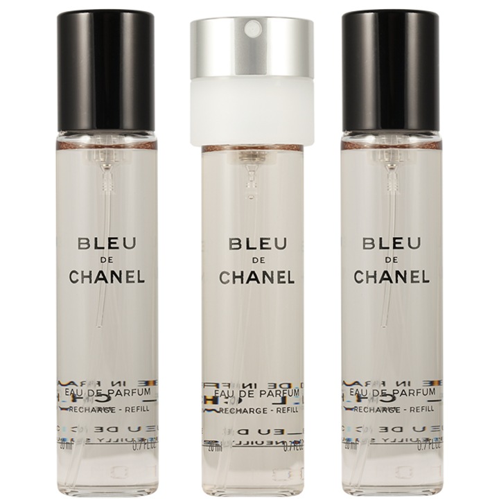 Chanel Bleu De Chanel Pour Homme utántöltő szett, Férfi Eau de Parfume, 3 x 20 ml