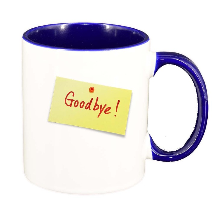 Cana Goodbye, interior albastru inchis, 330ml, D387