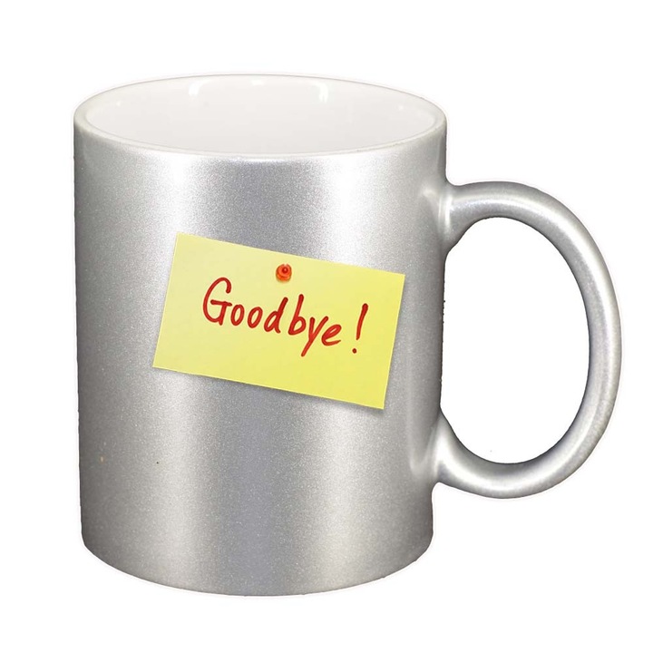 Cana Goodbye, argintiu sidefata, 330ml, D387