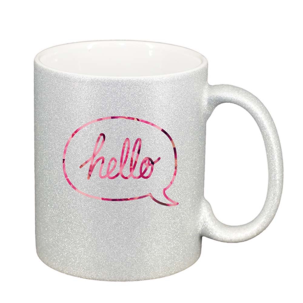 Cana Hello, argintiu sidefata glitter, 330ml, D390