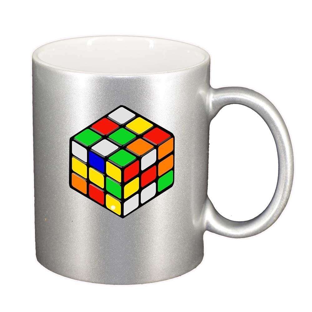 Cana Cube, argintiu sidefata, 330ml, D386