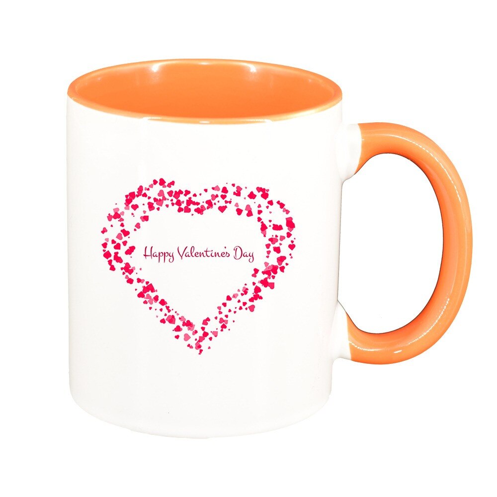 Cana Love, interior portocaliu, 330ml, D401