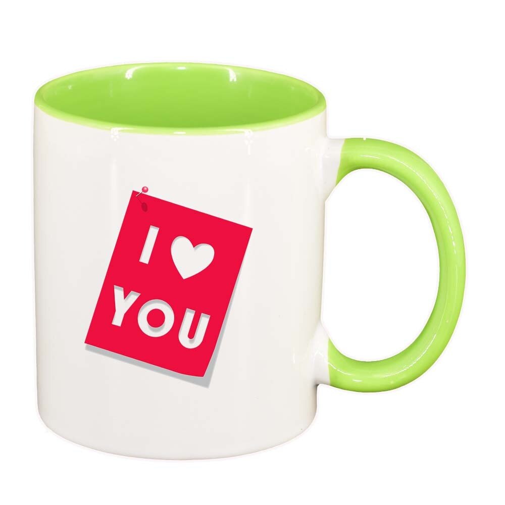 Cana Love, interior verde deschis, 330ml, D393