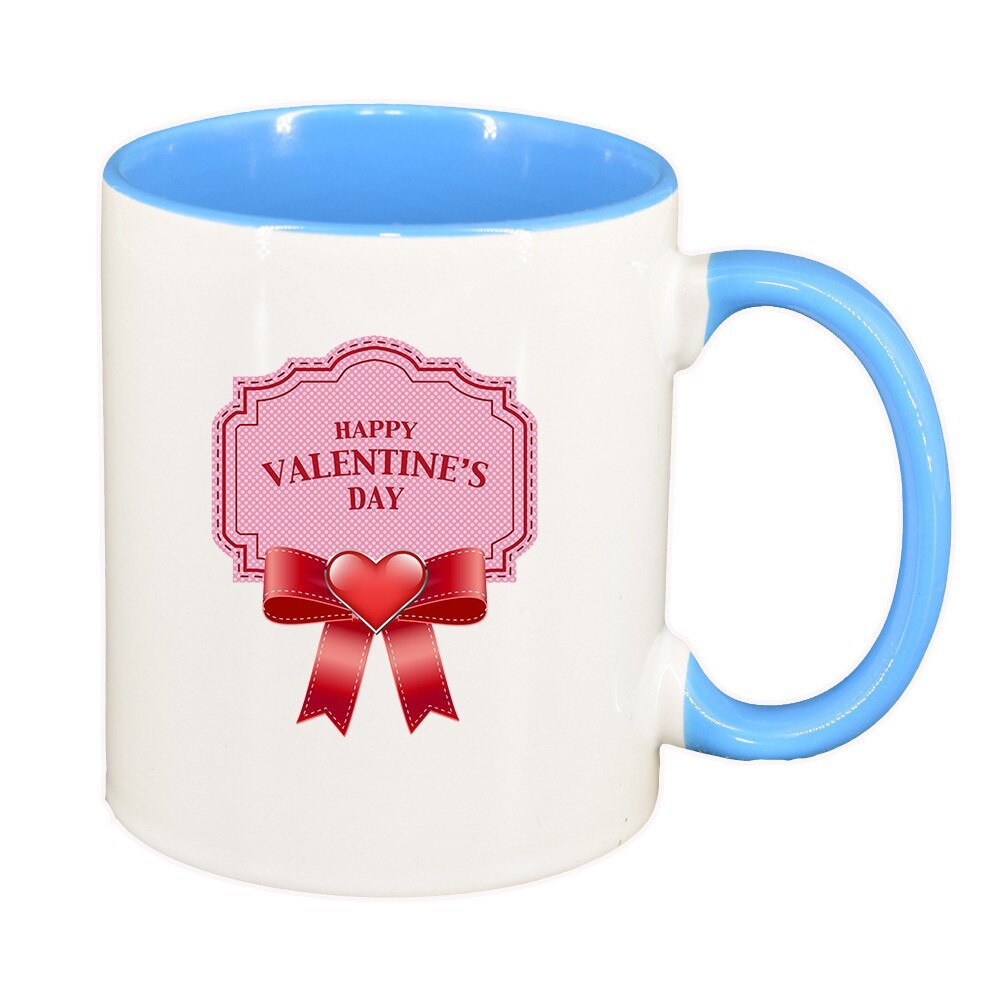 Cana Love, interior albastru, 330ml, D400