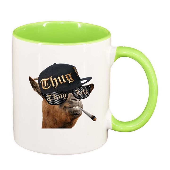 Cana Thug Life, interior verde deschis, 330ml, D395