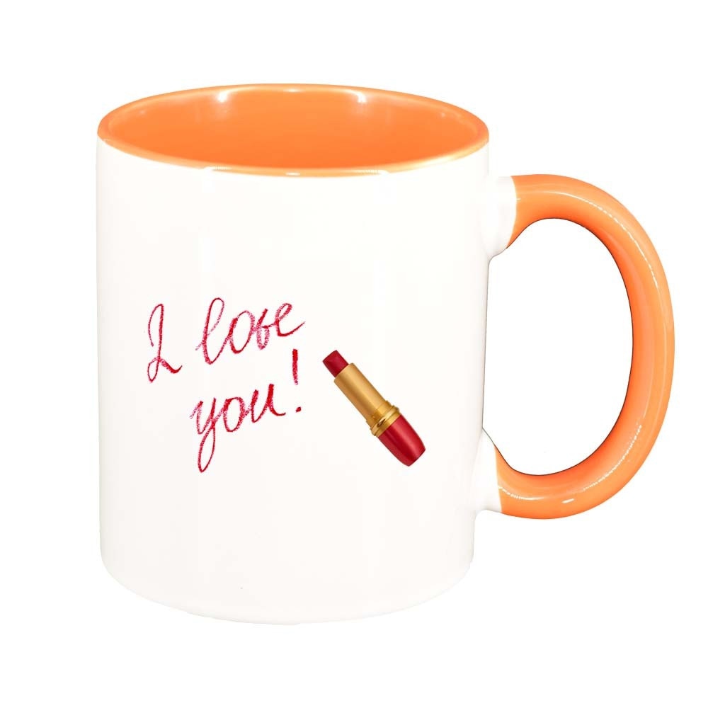 Cana Love, interior portocaliu, 330ml, D394