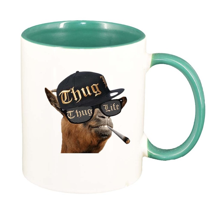 Cana Thug Life, interior verde, 330ml, D395