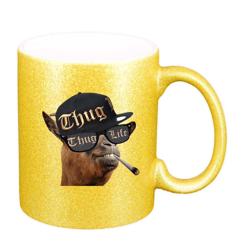 Cana Thug Life, auriu sidefata glitter, 330ml, D395