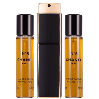 Apa de Parfum Chanel, No 5, Femei, 3 x 20 ml Apa de Parfum Chanel, No 5, Femei, 3 x 20 ml