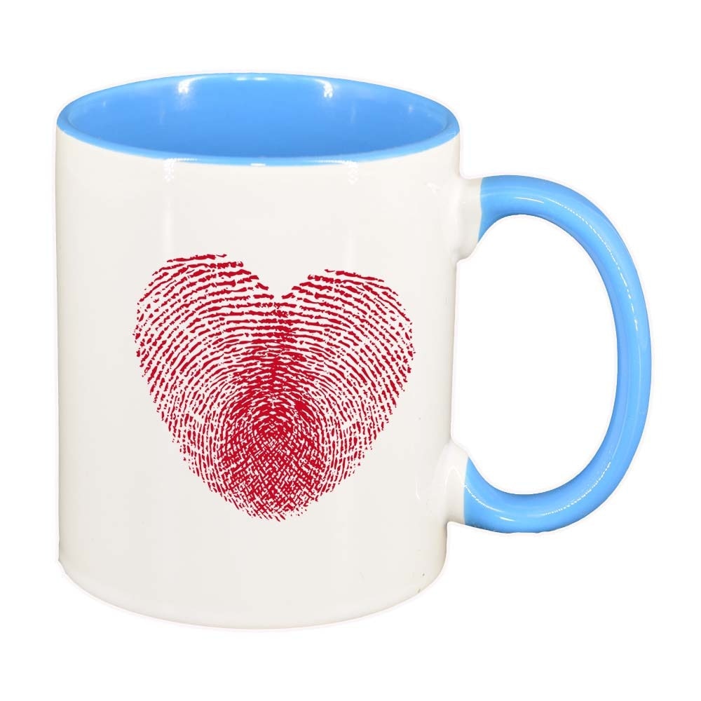 Cana Love, interior albastru, 330ml, D403