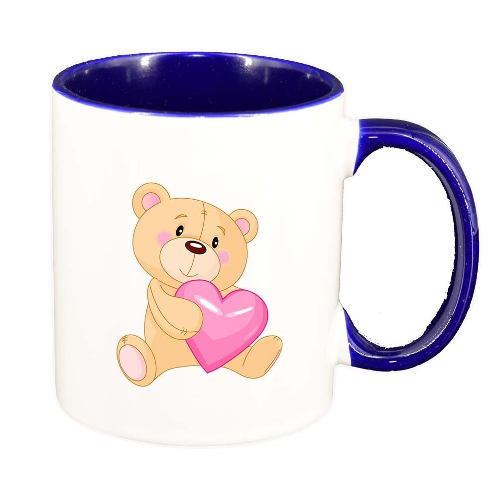 Cana Love, interior albastru inchis, 330ml, D404